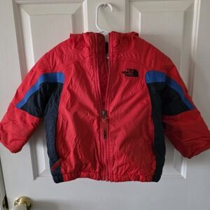The North Face Kids Red and Navy Puffer Jacket